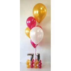 Helium balloon bouquet for display